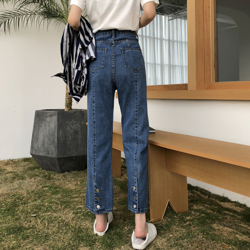 저렴한 도매 2019 새로운 봄 여름 뜨거운 판매 여성 패션 캐주얼 데님 바지 NC32
